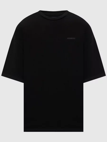 Футболка з принтом логотипа Vetements чорна