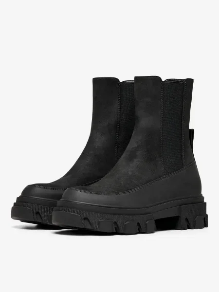 ONLY Shoes Členková obuv s elastickým prvkom Chunky Boots čierna