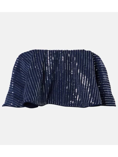 Top Adriana Degreas orezané modrá