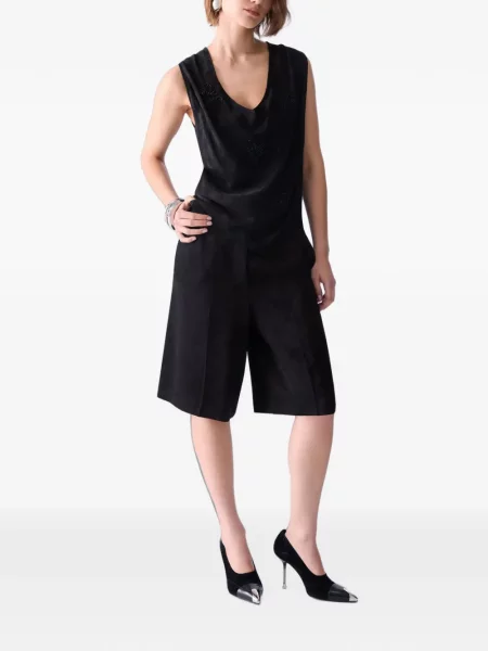 Top Liu Jo cu broderie negru