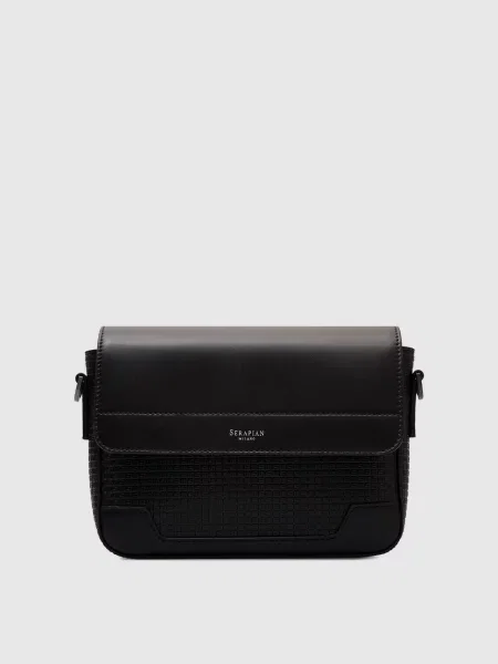 Кожаная сумка Serapian черная