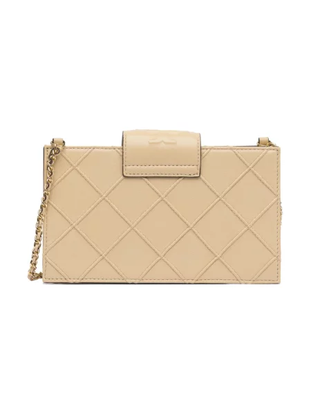 Portfel Tory Burch skórzany beżowy