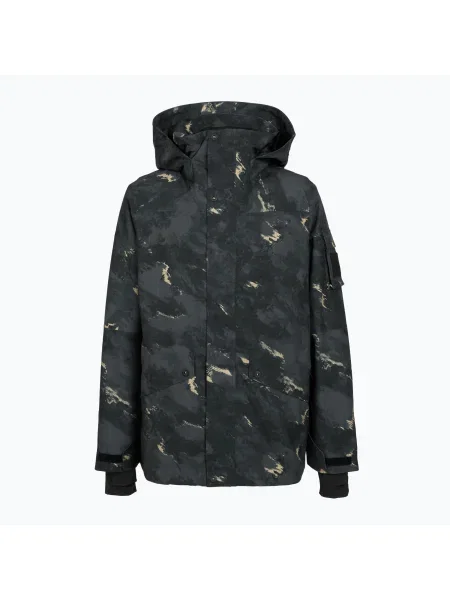 Мъжко яке за сноуборд 4F multicolour allover черно