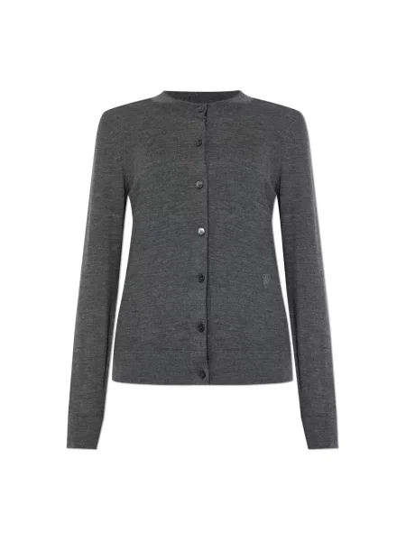Kardigan Burberry wełniany szary