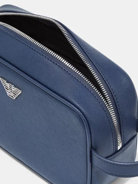 Кожаная сумка Emporio Armani синяя