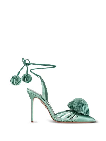 Pantofi cu toc Aquazzura verde