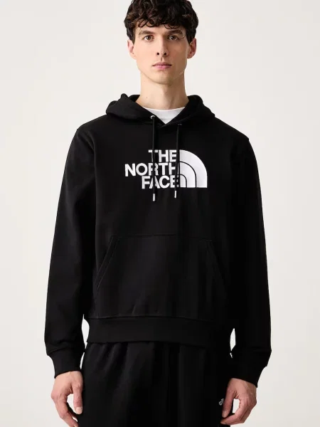 The North Face bluza z kapturem z bawełną Essential czarna
