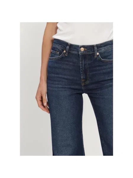 Szerokie jeansy 7 For All Mankind niebieskie