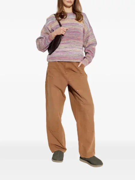 Pulover Carhartt Wip cu broderie roz