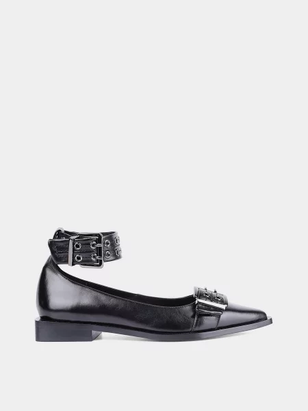 Шкіряні Балетки MIRATON чорний