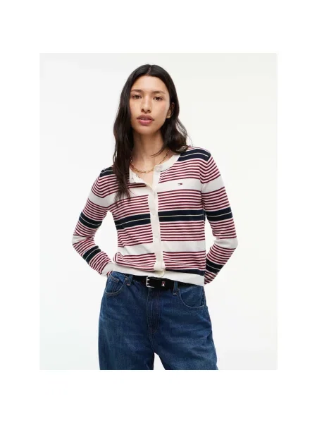 Geacă de blugi Tommy Jeans cu decolteu rotund