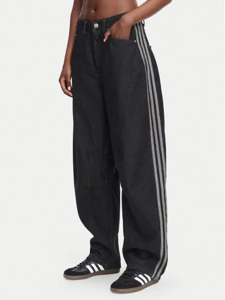 Nohavice Adidas Originals s vysokým pásom čierna