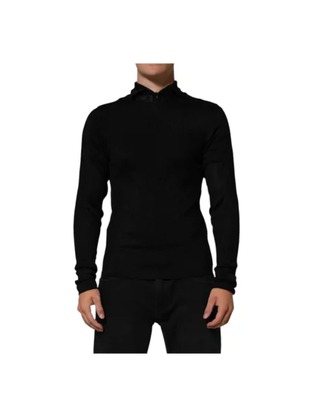 Sweter z golfem Dolce And Gabbana czarny