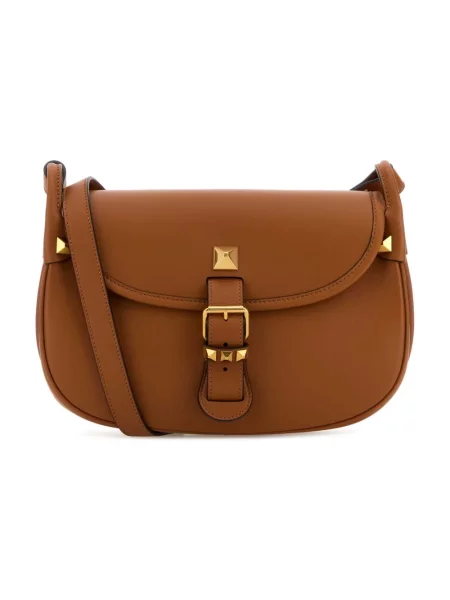 Torebka crossbody Valentino Garavani skórzana brązowa