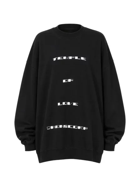 Pulover Rick Owens Drkshdw cu decolteu rotund negru