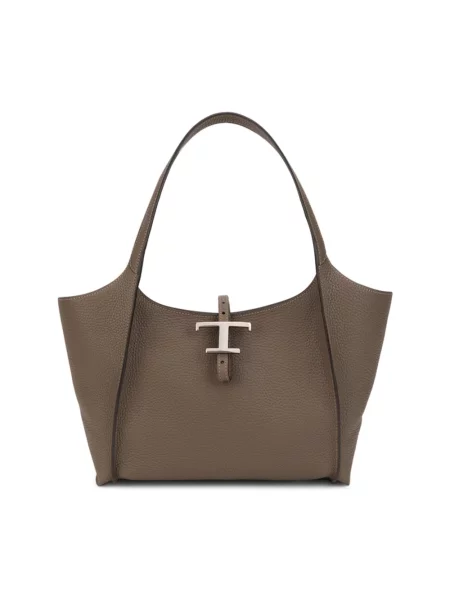 Shopperka Tod's skórzana beżowa