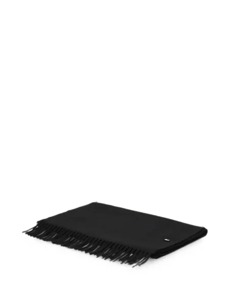 Fular Tommy Hilfiger cu franjuri negru