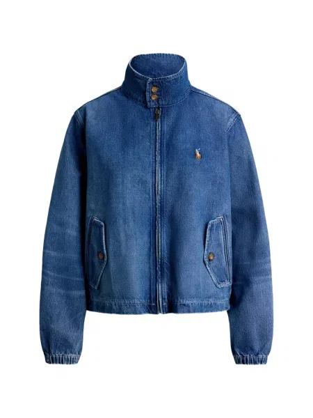 Fleece polo Polo Ralph Lauren με κέντημα με λαιμόκοψη v κόκκινο