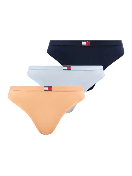 Tommy Hilfiger Underwear Tanga Heritage bleumarin / deschis / portocaliu pastel albastru