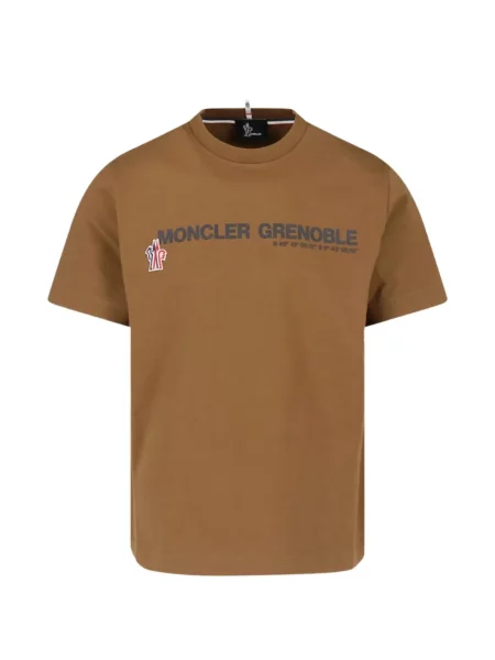 Tricou Moncler Grenoble cu imagine maro