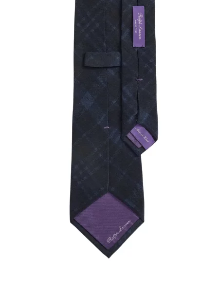 Μεταξωτή καρό γραβάτα Ralph Lauren Purple Label μπλε