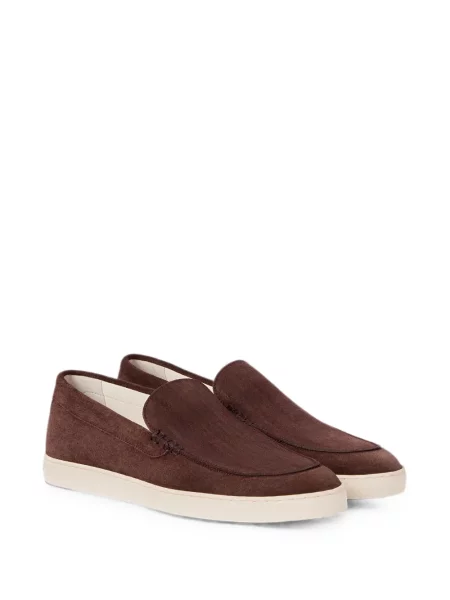 Sneakerși Brunello Cucinelli din piele de căprioară maro