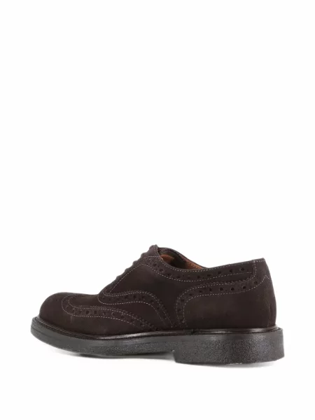 Brogues Green George din piele de căprioară verde