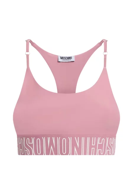 Decupat top Moschino cu autograf roz