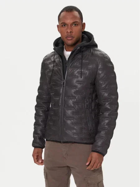 Milestone Usnjena jakna Alonso črna