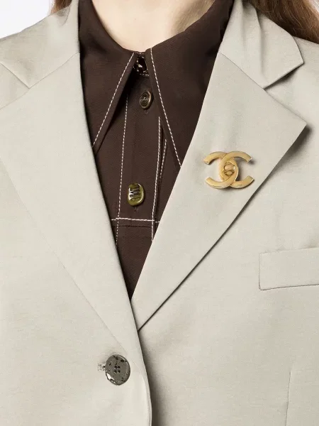 Brož Chanel Pre-owned zlatá