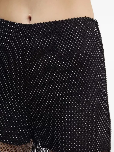 Pantaloni Custommade plasă cu mărgele negru