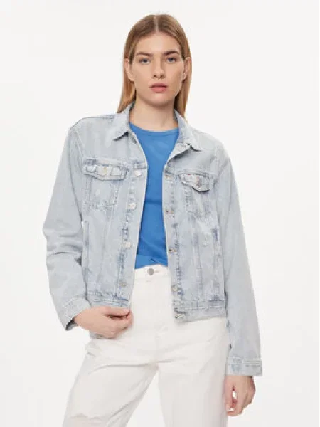 Tommy Jeans Jeansová bunda Flag modrá