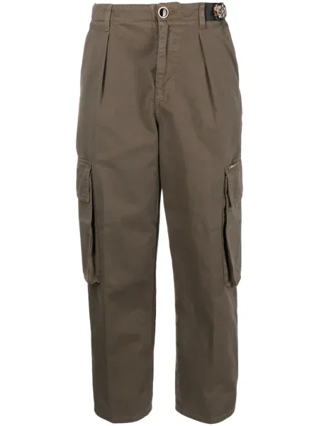 Pantaloni cargo Liu Jo cu model floral maro