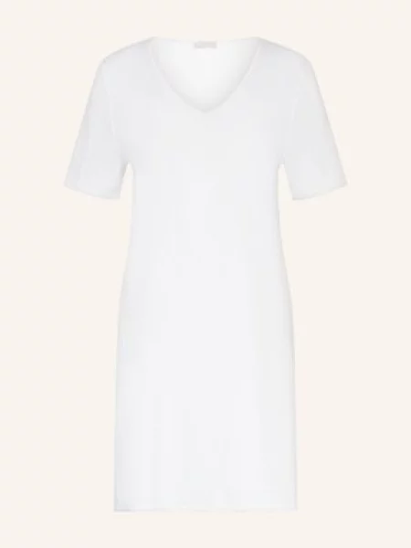 Hanro Koszula Nocna Cotton Silk weiss biała