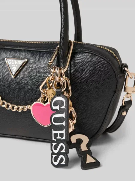 Torba na ramię z imitacji skóry model ‘Davina’ Guess czarna