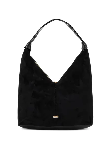 Geantă shopper Morgan țesută negru