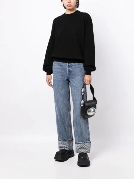 Briaunotas megztinis Alexander Wang juoda