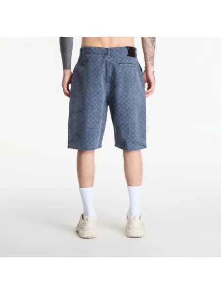 Pantaloni scurți Daily Paper Washed Monogram Woven Shorts Blue Wing Teal XS albastru
