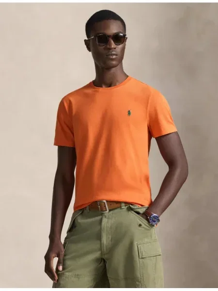POLO RALPH LAUREN Tricou | Custom slim fit portocaliu