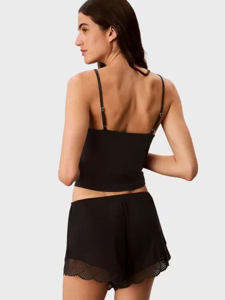 Мереживний топ Calvin Klein чорний
