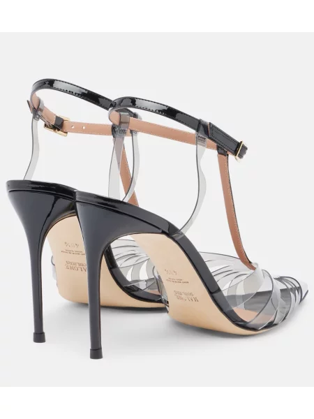 Pantofi cu toc Malone Souliers din piele slingback negru