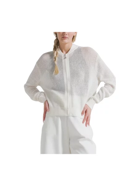 Sweter Deha z siateczki biały