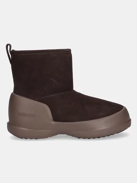 Moon Boot śniegowce zamszowe MB MEZZALUNA MID BOOT brązowy