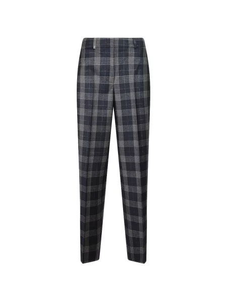 Pantaloni Peserico în carouri albastru