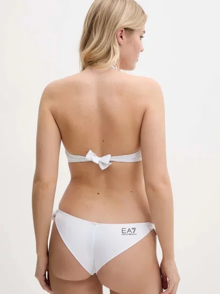 Emporio Armani dwuczęściowy strój kąpielowy lekko usztywniona miseczka biały