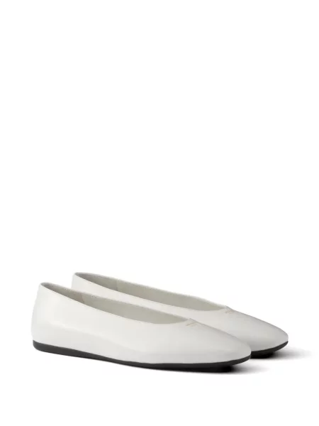 Balerini Prada din piele alb