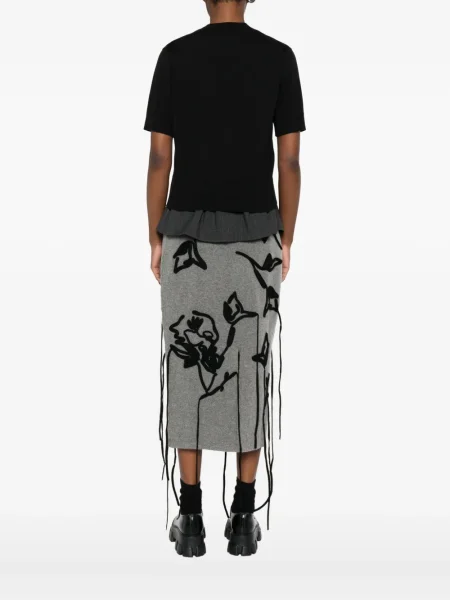 Pulover Sacai scurt negru