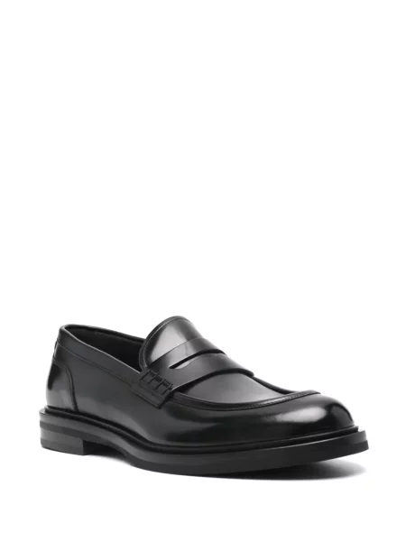 Iš natūralios odos loaferiai Dolce & Gabbana juoda
