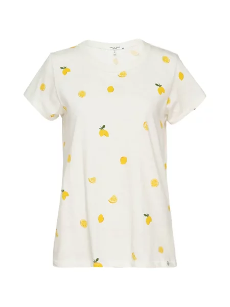 Tricou Rag & Bone cu imagine alb