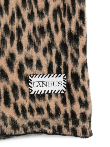 Fular Laneus tricotate cu imagine cu model leopard